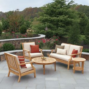 Outdoor teak sofa