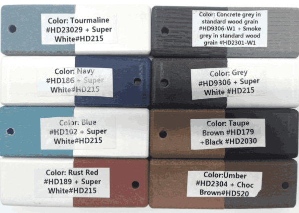 HDPE color swatches