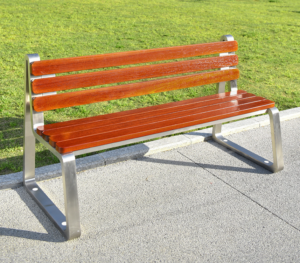 stainless steel garden bench